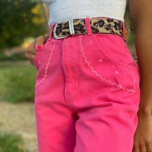 pink wrangler pants